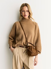 Tory Burch Caramel Romy Suede Mini Bucket Bag - Image 2 of 4