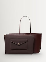 Roșu - Tory Burch Romy Suede Mini Bucket Bag - Imaginea 3 din 4