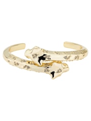 Karen Millen Gold Tone Leopard Print Cuff Bracelet - Image 2 of 3