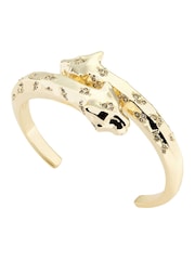 Karen Millen Gold Tone Leopard Print Cuff Bracelet - Image 3 of 3
