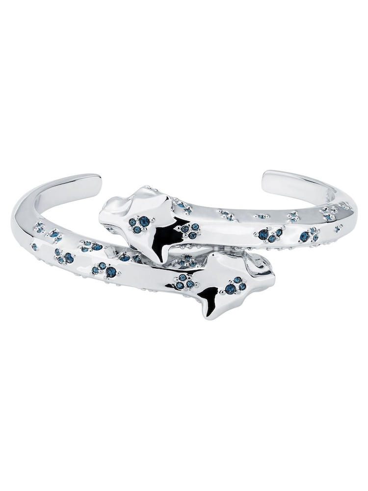 Karen Millen Silver Tone Leopard Print Cuff Bracelet - Image 1 of 3