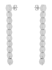 Karen Millen Silver Tone Mosaic Drop Earrings - Image 2 of 4