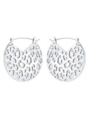 Karen Millen Silver Tone Leopard Print Spot Disc Earrings - Image 3 of 4