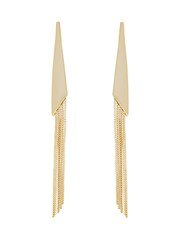 Karen Millen Gold Tone Metallic Fringe Drop Earrings - صورة 2 من 3