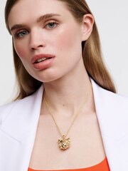 Karen Millen Leopard Print Pendant Necklace - Image 1 of 4
