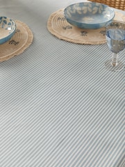 Blue Stripe Wipe Clean Tablecloth - Image 2 of 3