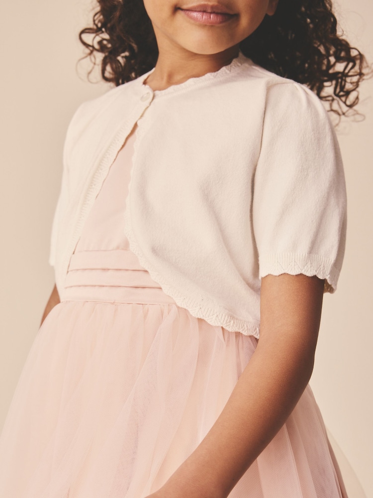 Ecru Knitted Bridesmaid Shrug (3mths-16yrs) - Image 2 of 4