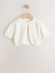 Ecru Knitted Bridesmaid Shrug (3mths-16yrs) - Image 5 of 8