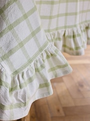 Gingham Check Washed Cotton Table Cloth - 画像 3 / 4