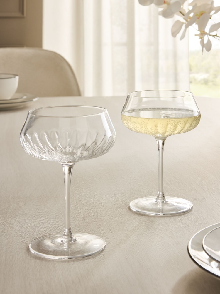 Set of 2 Clear Rosa Cocktail Glasses - Image 1 of 1