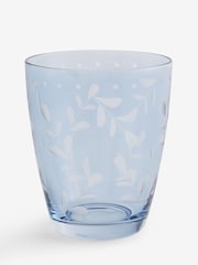 Set of 2 Blue Alice Etched Tumbler Glasses - Image 1 of 1