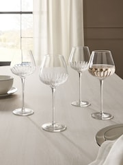 Set of 4 Clear Rosa Wine Glasses - Image 1 of 2