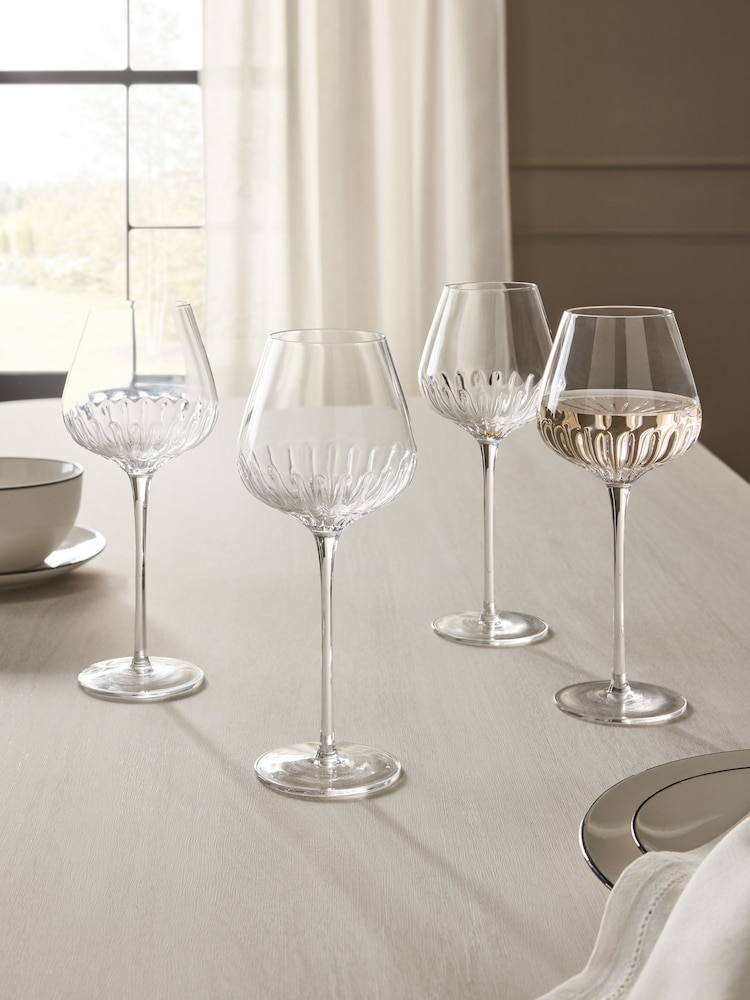 Set of 4 Clear Rosa Wine Glasses - Image 1 of 2