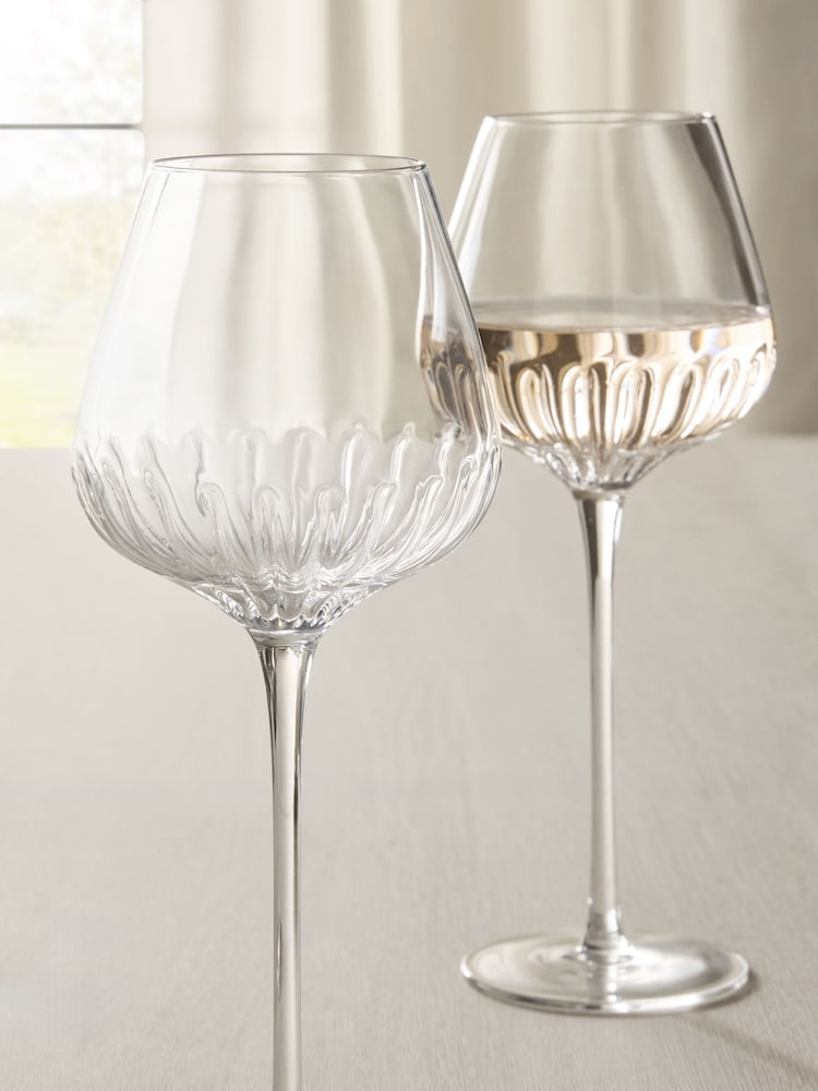 Set of 4 Clear Rosa Wine Glasses - Image 2 of 2