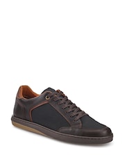 Jones Bootmaker Brown San Diego Leather Trainers - Image 2 of 5