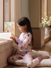 Chelsea Peers Pink Kids Astral Hearts Print Long Pyjamas Set - Image 4 of 5