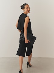 Black Tailored Crew Neck Waistcoat - Image 4 of 8