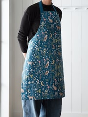 Catherine Lansfield Navy Blue Enchanted Twilight Animals Print Cotton Kitchen Apron - Image 2 of 3