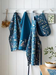 Catherine Lansfield Navy Blue Enchanted Twilight Animals Print Double Oven Gloves - Image 2 of 2