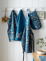 Catherine Lansfield Navy Blue Enchanted Twilight Animals Cotton Tea Towel - Image 2 of 2