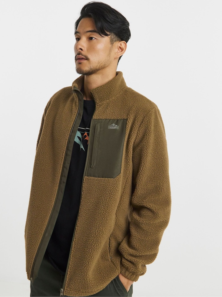 Snowdonia Khaki Full Zip Fleece - Image 4 of 4 Snowdonia Khaki Full Zip Fleece - Image 4 of 4
