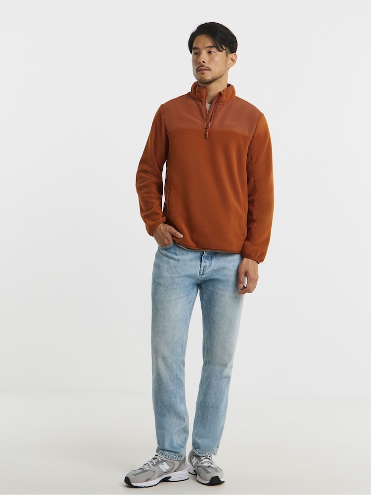 Snowdonia Orange 1/4 Zip Fleece - Image 4 of 4