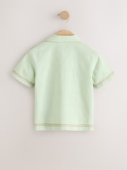 Mint Green Safari Embroidery Short Sleeve Shirt (3mths-7yrs) - Image 6 of 8