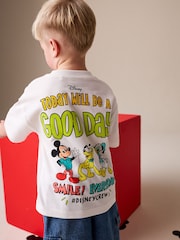 Ağ - Mickey Mouse Qısaqol T-shirt (3ay-8il) - 3şəkildən 1 şəkil