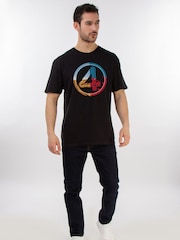 Brands In Black Marvel Fantastic Four Logo T-Shirt - Image 2 of 4