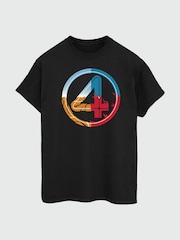 Brands In Black Marvel Fantastic Four Logo T-Shirt - Image 3 of 4