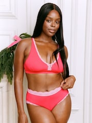 Stripe & Stare Red Plunge Lace Bra - Image 1 of 6