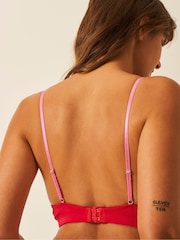 Stripe & Stare Red Plunge Lace Bra - Image 6 of 6