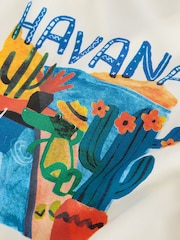 Ecru Fruta de Cuba Print Short Sleeve Revere Collar Shirt & Shorts Set (3mths-10yrs) - Image 12 of 12