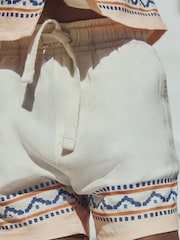 Ecru Fruta de Cuba Print Short Sleeve Revere Collar Shirt & Shorts Set (3mths-10yrs) - Image 7 of 12