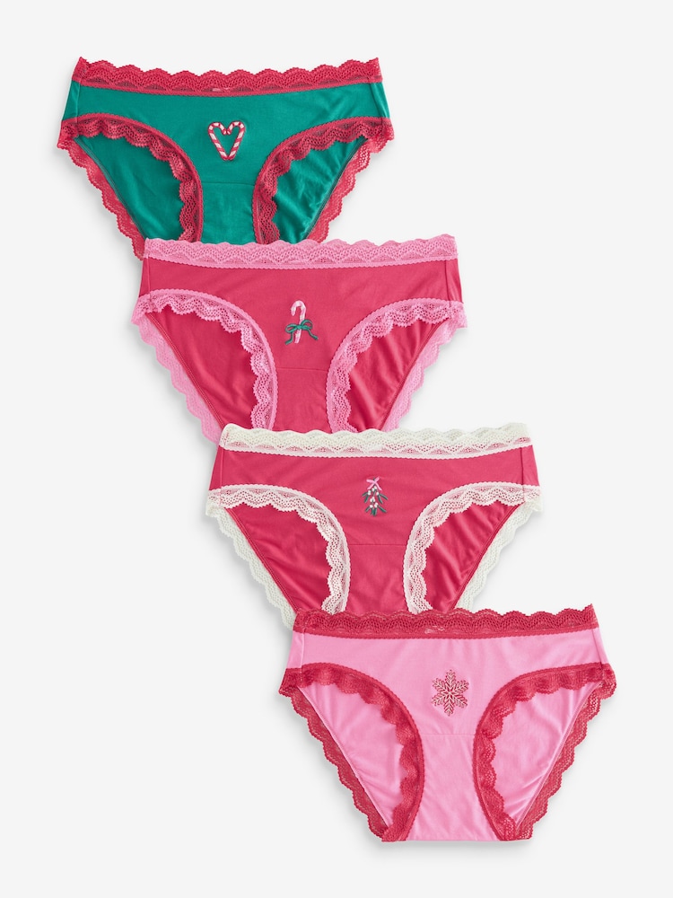 Stripe & Stare High Rise Knickers 4 Pack - Image 1 of 5 Stripe & Stare High Rise Knickers 4 Pack - Image 1 of 5