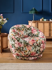 Clarke and Clarke Tahiti Spring Blush Pink Eden Accent Chair - Image 1 of 8