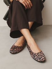 Leopard Forever Comfort® Round Toe Back Bow  Ballerina Flats - Image 1 of 10