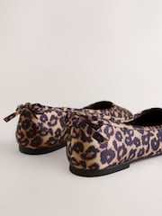 Leopard Forever Comfort® Round Toe Back Bow  Ballerina Flats - Image 10 of 10
