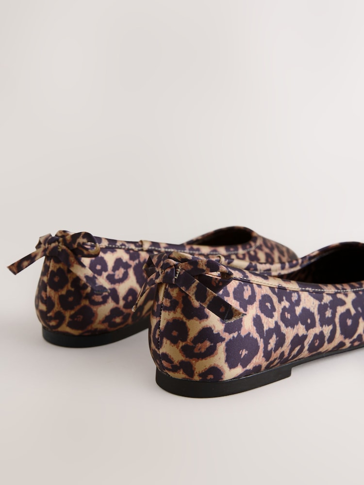 Leopard Forever Comfort® Round Toe Back Bow  Ballerina Flats - Image 10 of 10