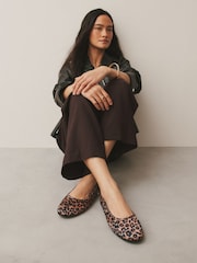 Leopard Forever Comfort® Round Toe Back Bow  Ballerina Flats - Image 2 of 10