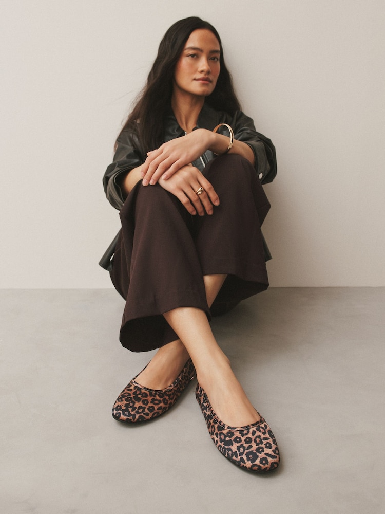 Leopard Forever Comfort® Round Toe Back Bow  Ballerina Flats - Image 2 of 10