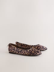 Leopard Forever Comfort® Round Toe Back Bow  Ballerina Flats - Image 6 of 10