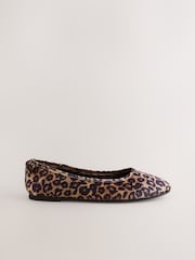 Leopard Forever Comfort® Round Toe Back Bow  Ballerina Flats - Image 7 of 10
