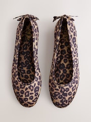 Leopard Forever Comfort® Round Toe Back Bow  Ballerina Flats - Image 8 of 10