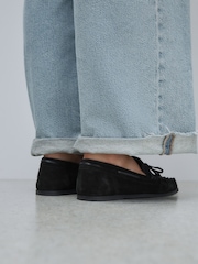 Black N.Premium Ruched Leather Loafers - Image 4 of 10