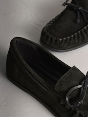 Black N.Premium Ruched Leather Loafers - Image 8 of 10