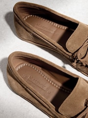 Tan Brown N.Premium Ruched Leather Loafers - Image 5 of 6
