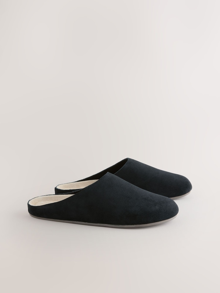 Black Forever Comfort® Leather Footbed Clogs - Image 2 of 5
