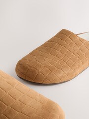 Tan Brown Forever Comfort® Leather Footbed Clogs - Image 4 of 5