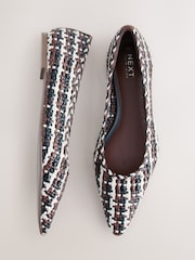 Black/White/Red Forever Comfort® Weave Point Ballet Flats - Image 1 of 8